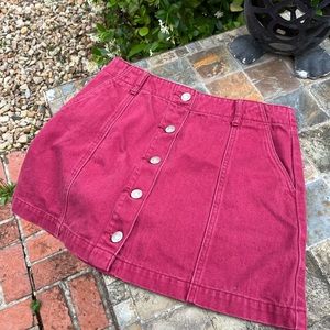 Forever 21, Red Denim, Mini, US 29